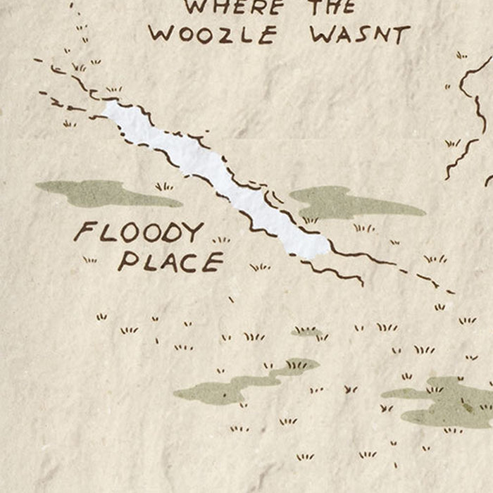 Vlies Fototapete | Winnie the Pooh Map | Größe 200 x 240 cm