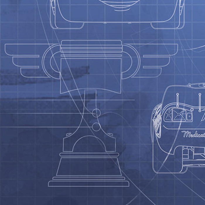 Papier Fototapete | Cars3 Blueprint | Größe 368 x 254 cm