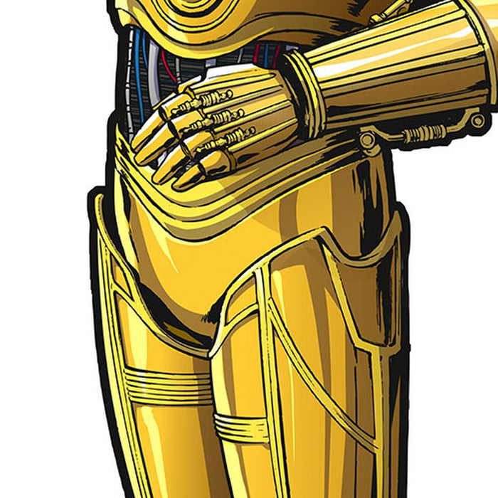 Selbstklebende Vlies Fototapete/Wandtattoo | Star Wars XXL C|3PO | Größe 127 x 200 cm