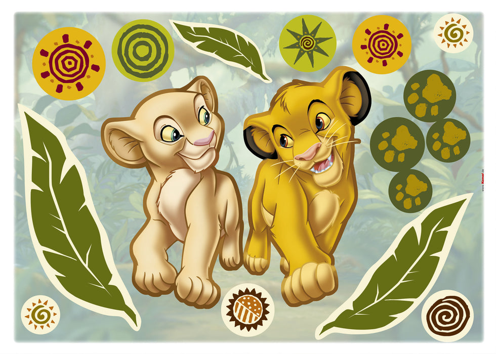 Komar | Wandtattoo | Simba and Nala | Größe 50 x 70 cm