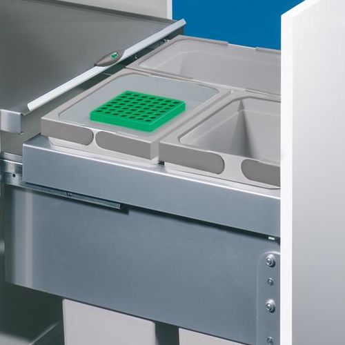 Naber | Cox® Base 360 S 500-3 Abfallsammler für Frontauszüge Biodeckel hellgrau 360 mm