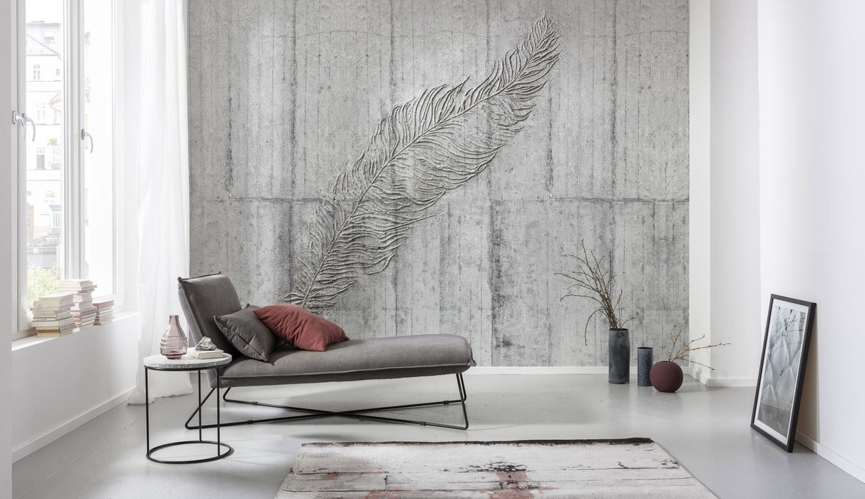 Vlies Fototapete | Concrete Feather  | Größe 350 x 250 cm