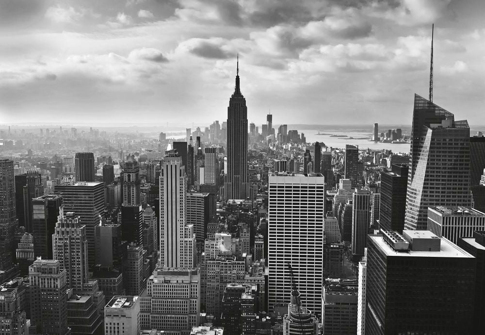 Komar | Papier Fototapete | NYC Black And White | Größe 368 x 254 cm