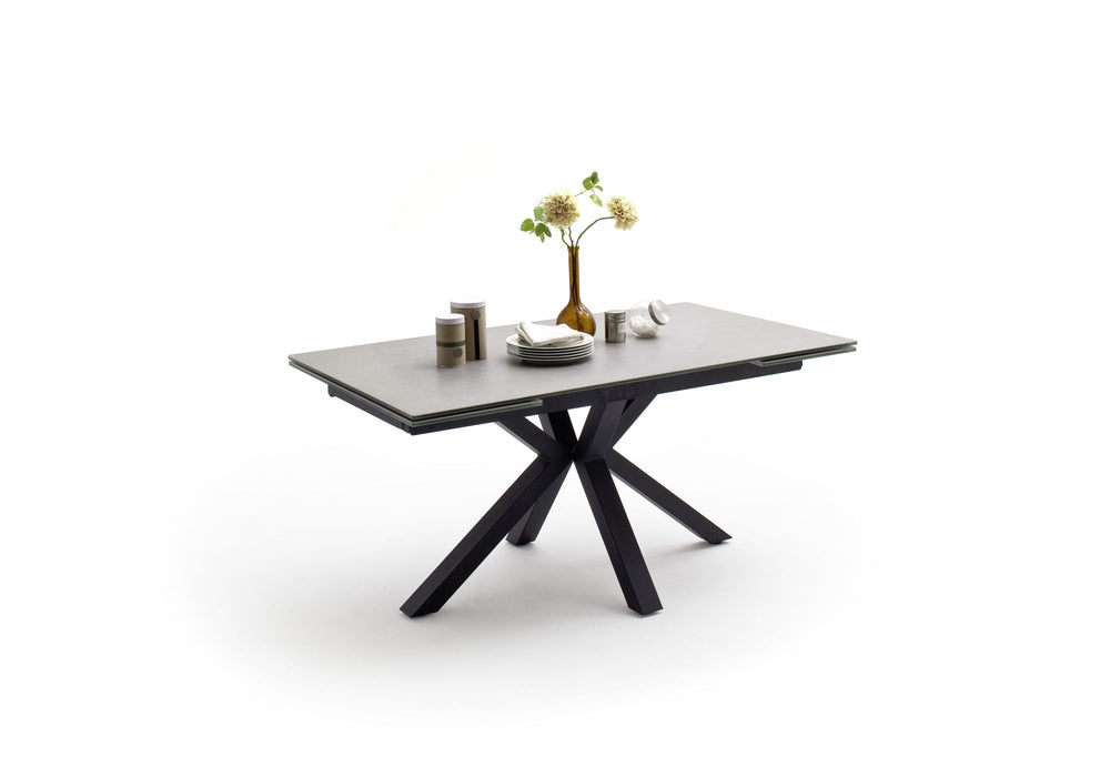 MCA | NAGANO ESSTISCH        HG | 160(240)X90CM,TP:KERAMIK | HELLGR.S[ULE:MET.SCHW MAT